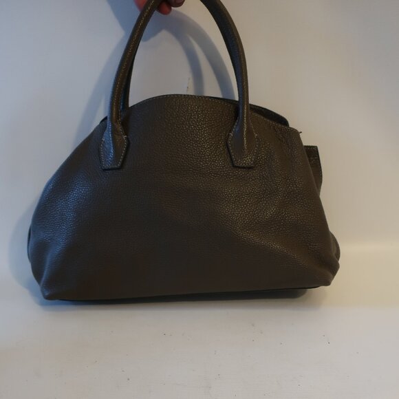 Womens Sundance Brown-Taupe Pebbled Leather Hobo Shoulder Satchel Handbag * - Picture 1 of 11